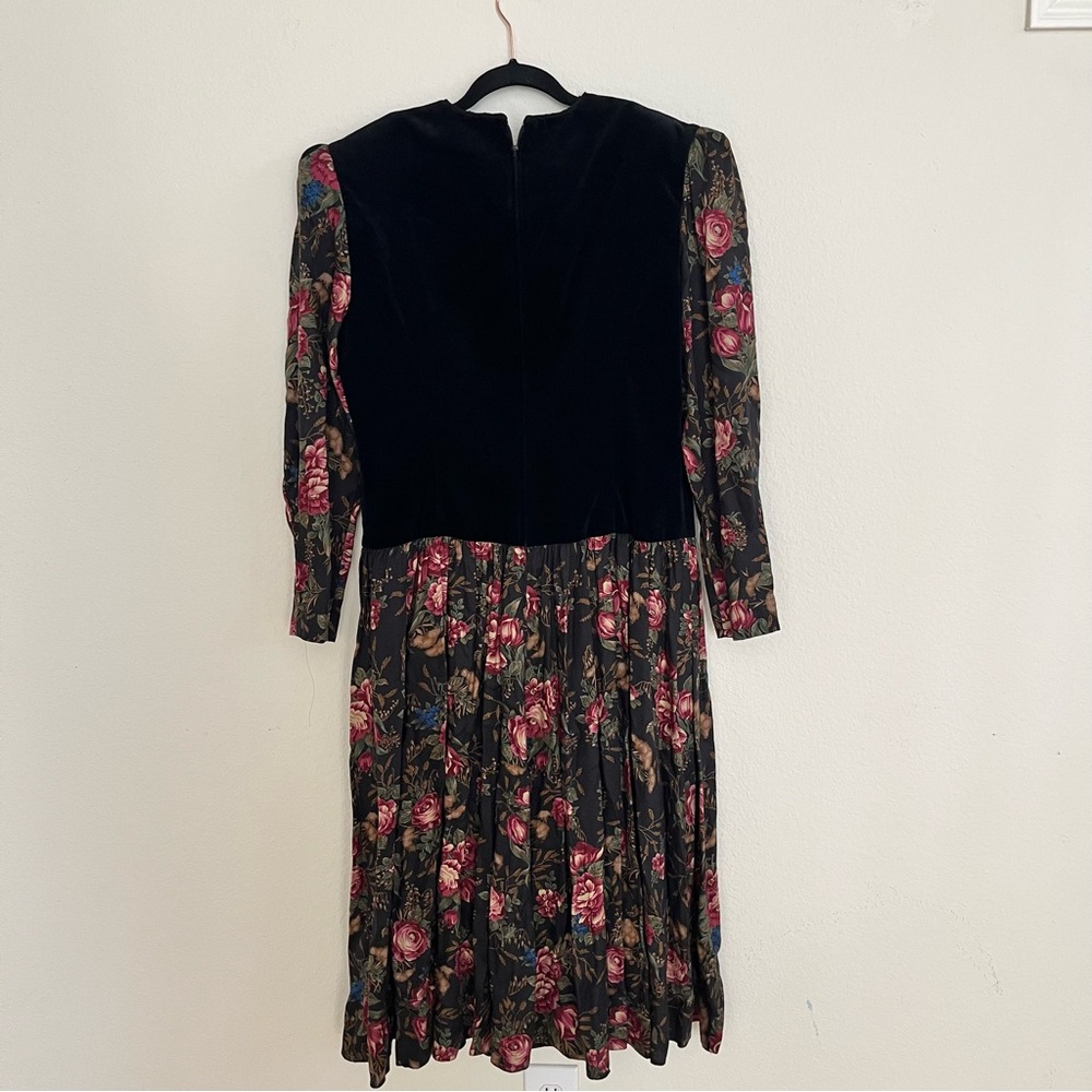 Rare Donna Morgan Vintage Fairy Velvet‎ Dress Romantic Goth Dark Whimsigoth 14 - Picture 13 of 14